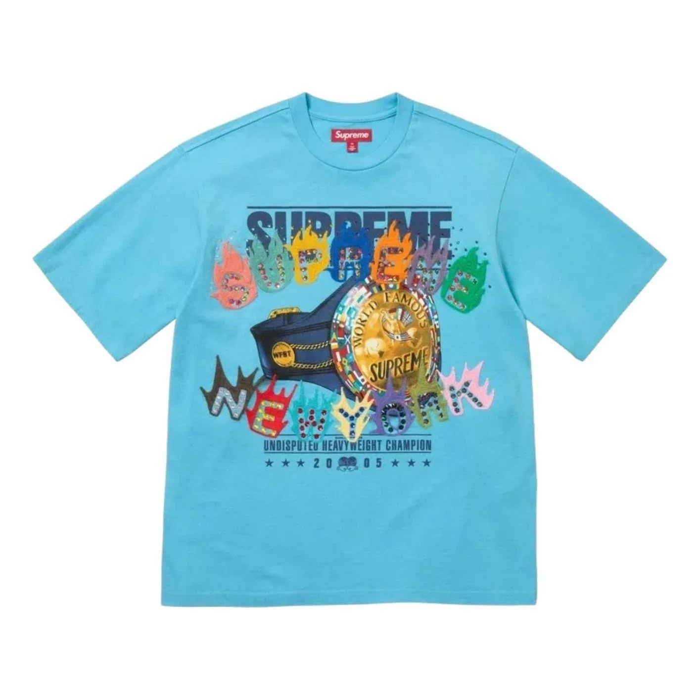 Мужская футболка FW26 Undisputed S/S T-Shirt 'Light Blue' Supreme, Light Blue