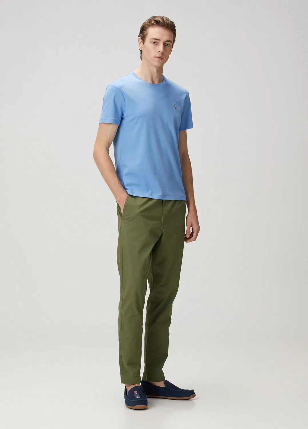 Футболка Slim Fit Polo Ralph Lauren, light blue — фото 2