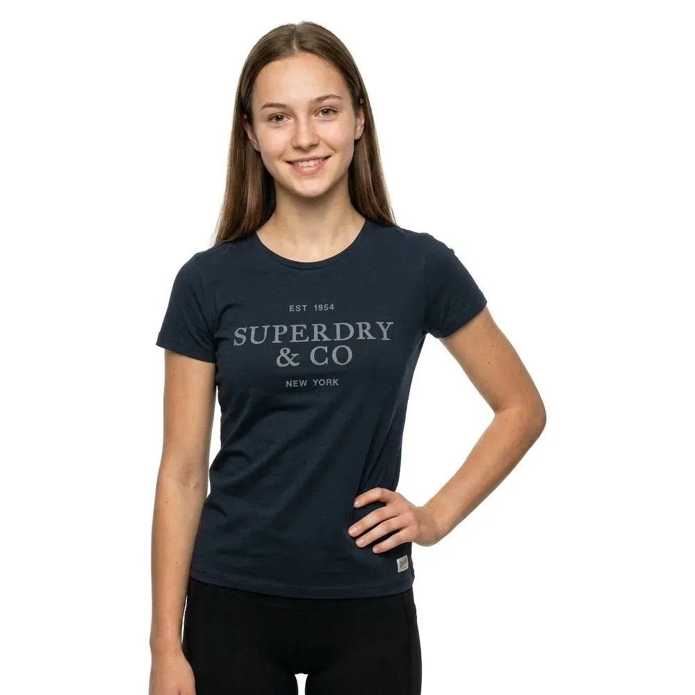 Футболка с коротким рукавом Luxe Casual Classic Superdry, черный — фото 3