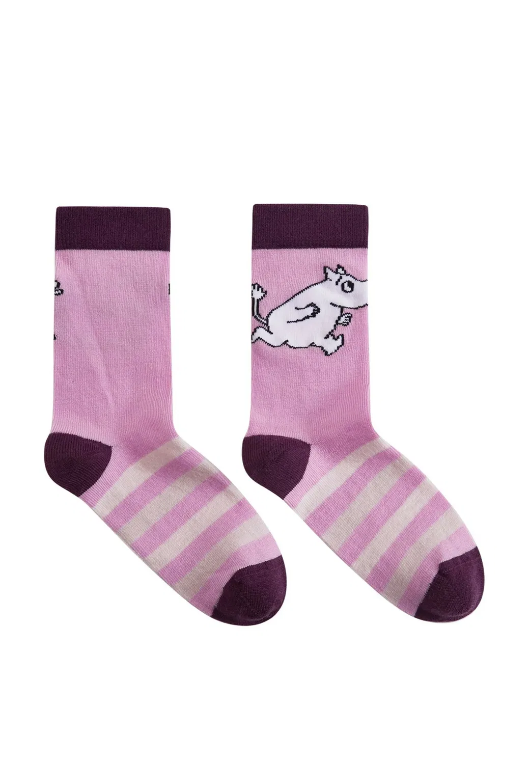 Socken moomin randig унисекс - носки Reima, Grey Pink — фото 2