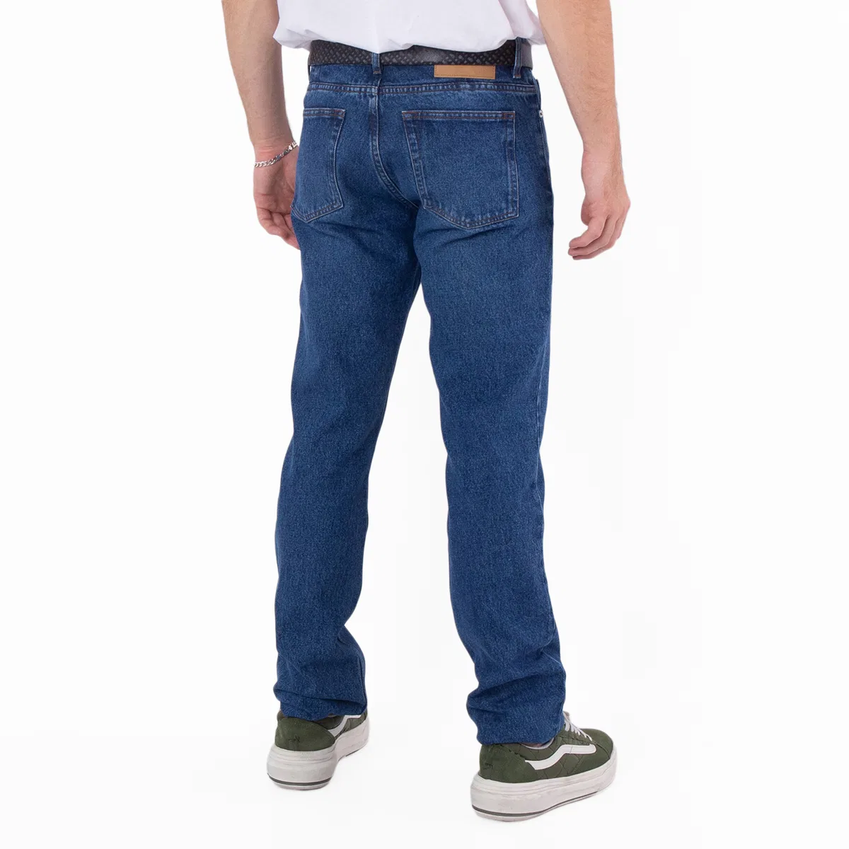 Джинсы классического кроя Classic Fit Denim Jeans Ami Paris, Bleu Used — фото 4
