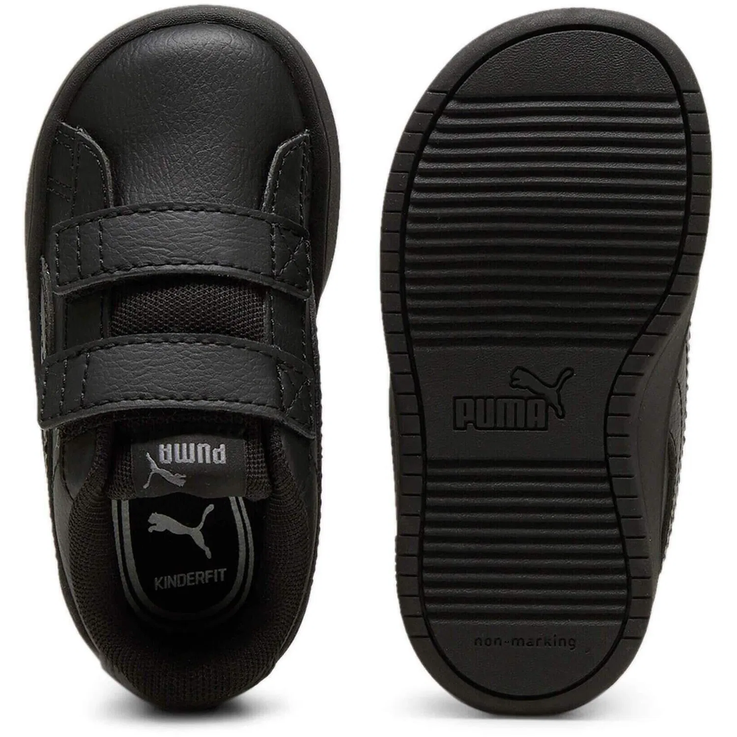 Детские кроссовки из экокожи Puma Rickie Classic V Inf, Schwarz — фото 2