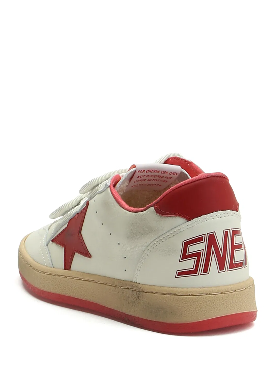 Кроссовки детские Golden Goose Ballstar, Red-White — фото 2