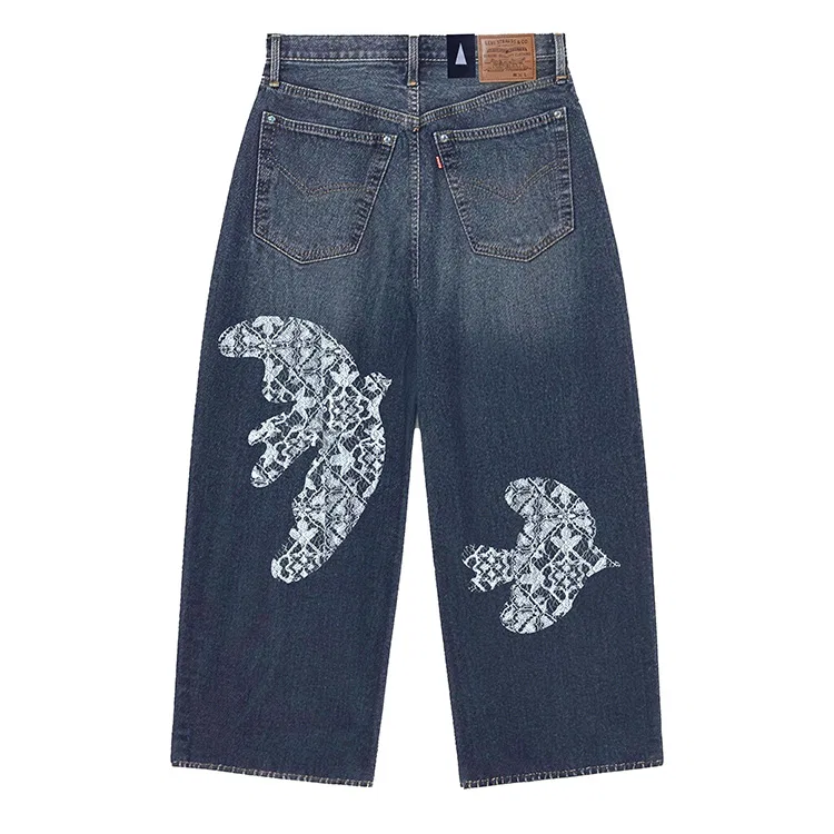 Детские джинсы свободного кроя Navy Blue Levis — фото 3