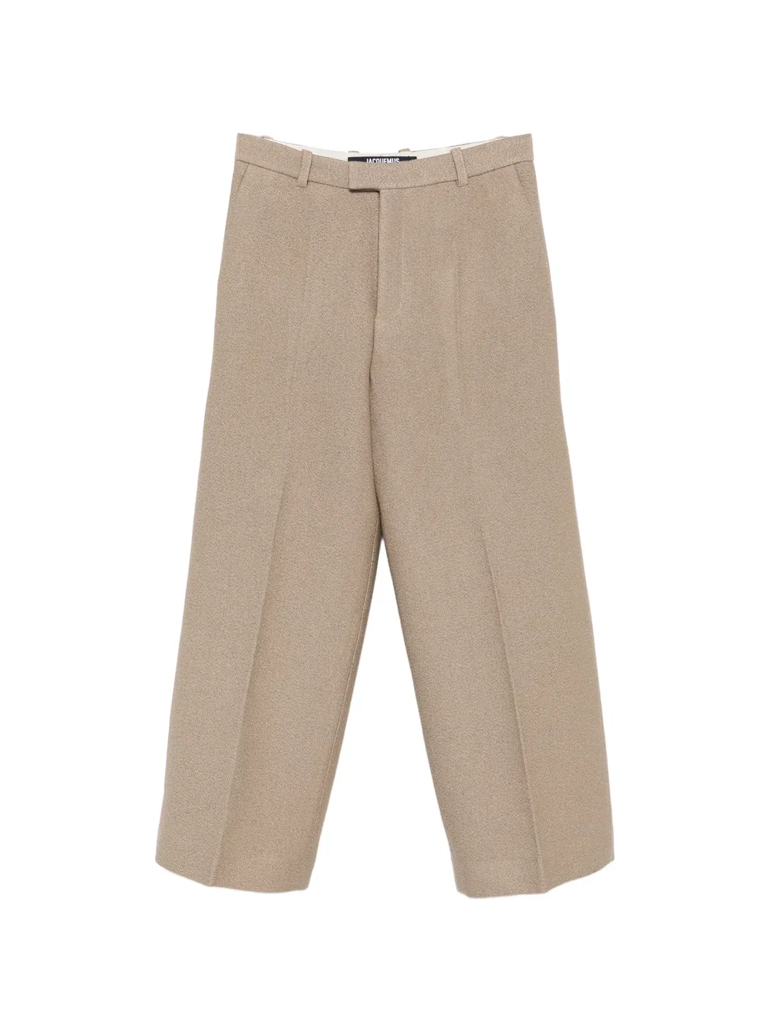 Брюки из шерсти и хлопка Jacquemus, нейтральные