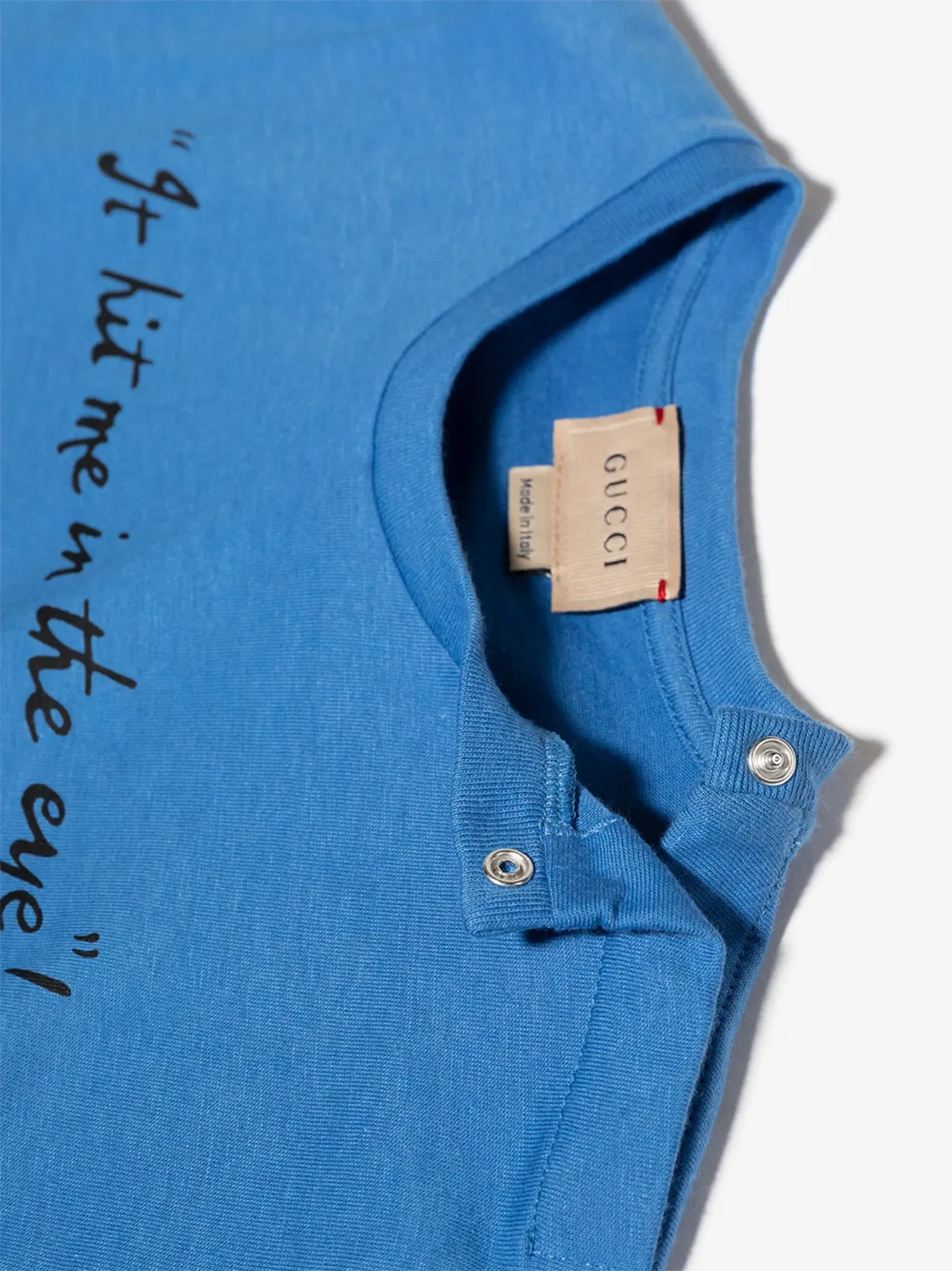 Футболка с принтом Gucci Kids, синий — фото 3