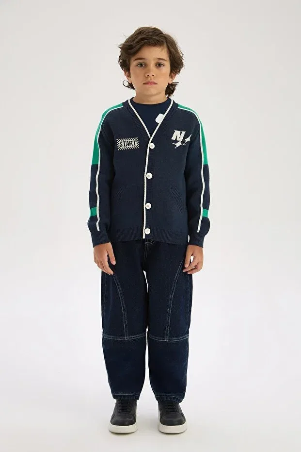 Детский для мальчиков кардиган с длинным рукавом Nebbati, Navy Blue