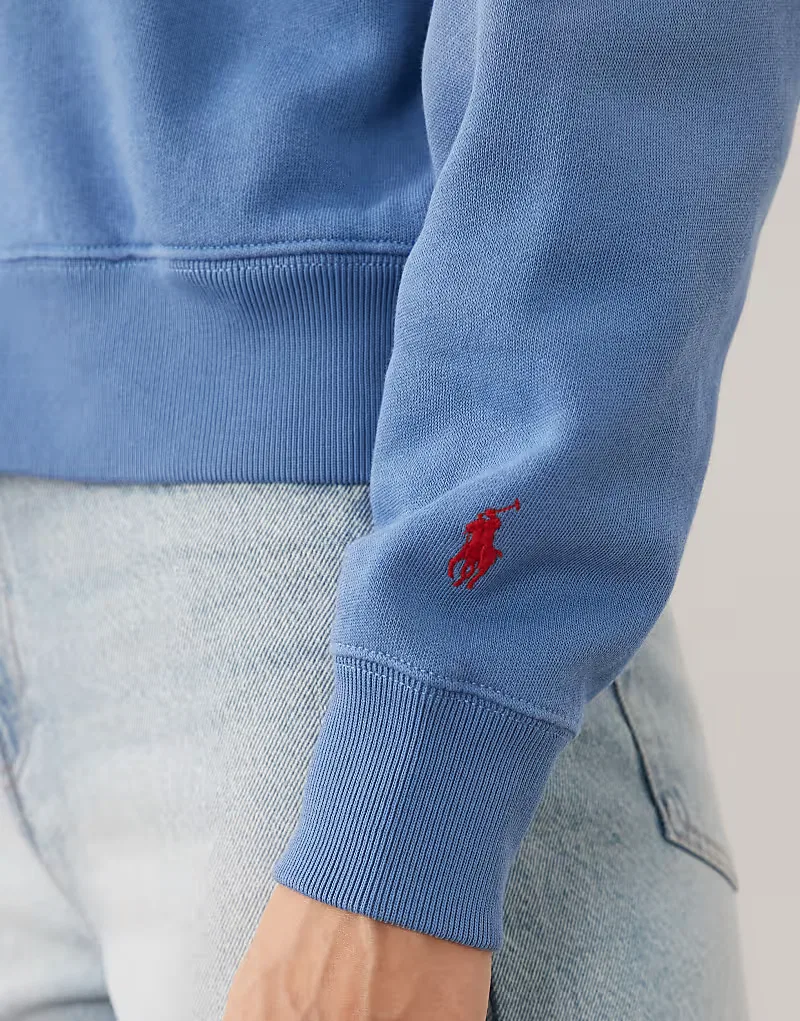Толстовка Polo Ralph Lauren RL на пуговицах, синяя — фото 3