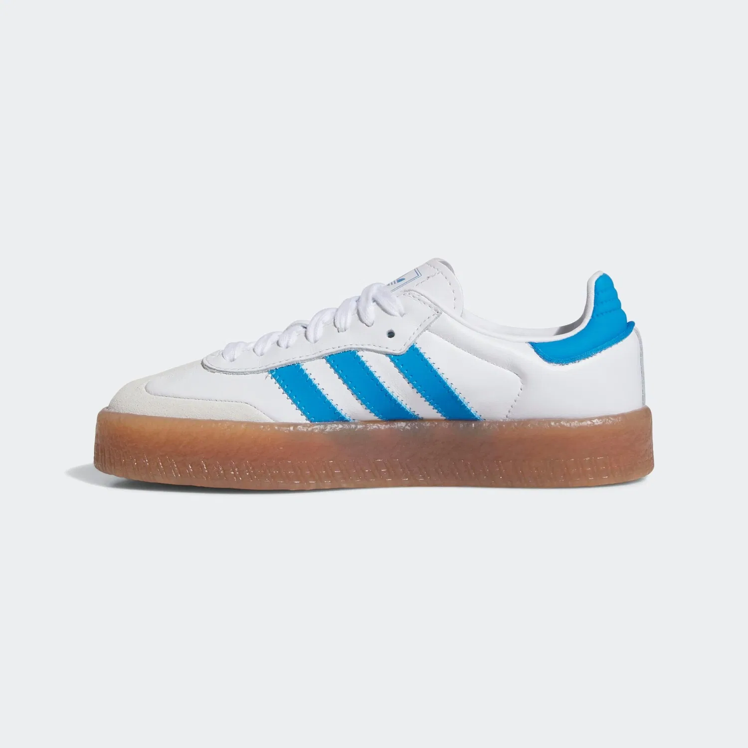 Детские кроссовки с увеличенной подошвой Adidas Originals, Cloud White/Bright Blue/Gold Metallic — фото 3