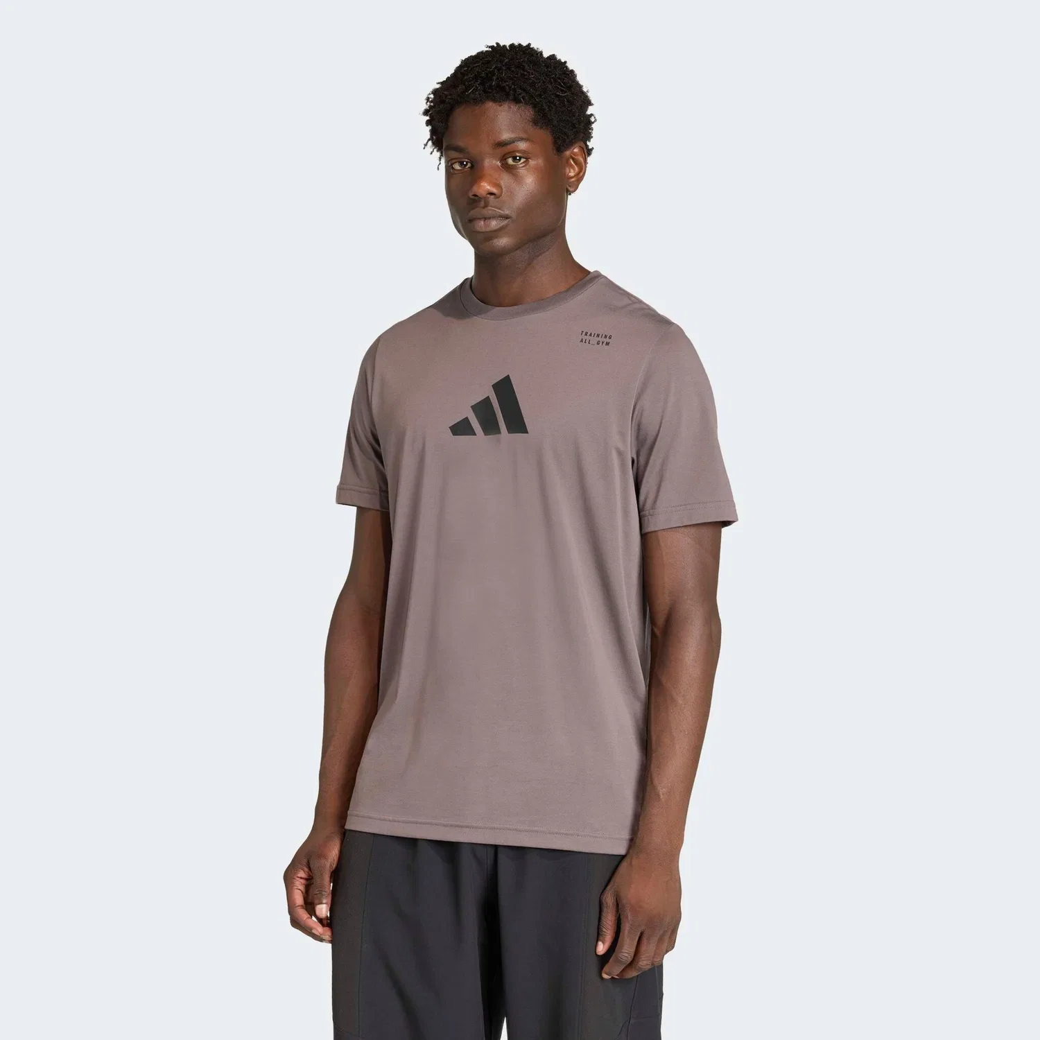 Мужская футболка с сетчатым материалом Adidas Performance, Charcoal — фото 2