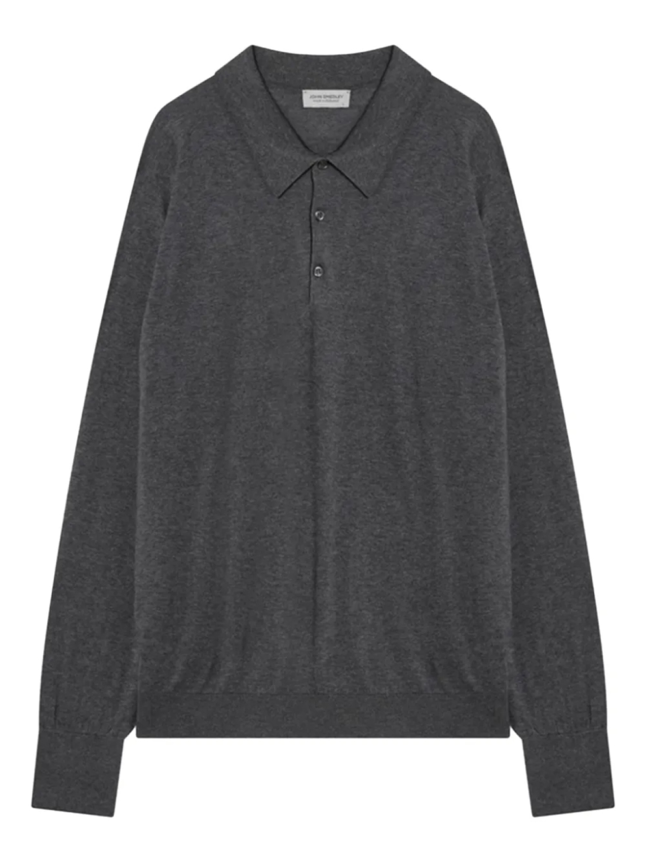 

John Smedley рубашка поло с длинными рукавами, серый