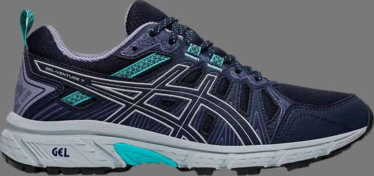 

Кроссовки wmns gel venture 7 wide 'black silver' Asics, черный