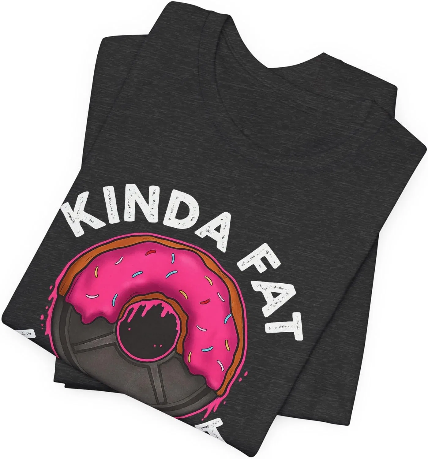 Футболка с принтом Fitness Funny Bella+canvas 3001, Dark Grey Heather — фото 2