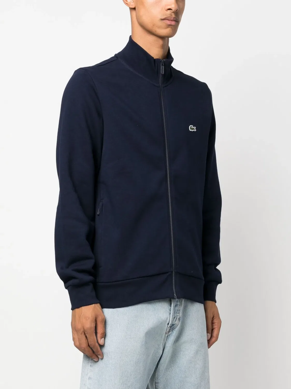 Толстовка с высоким воротником и застежкой на молнии Lacoste, темно-синий — фото 3