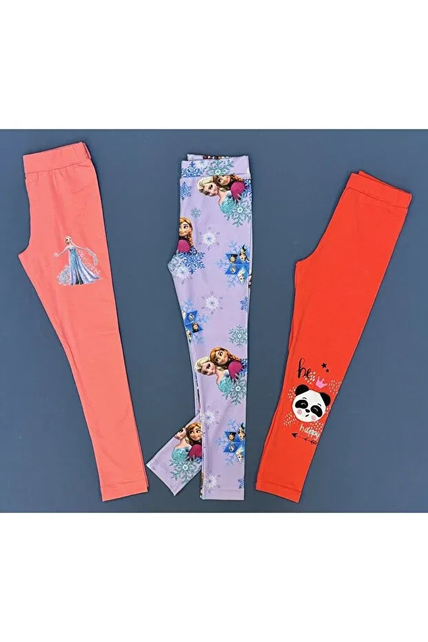 Детские леггинсы для девочек хлопковые комплект из 3 пар Baby Ella'S, Multicolored