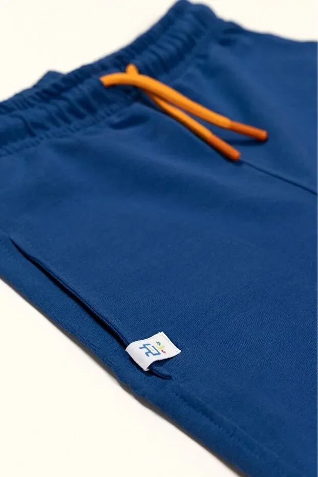Детские спортивные штаны для девочек хлопковые с принтом Beetlebeez, Navy Blue — фото 3