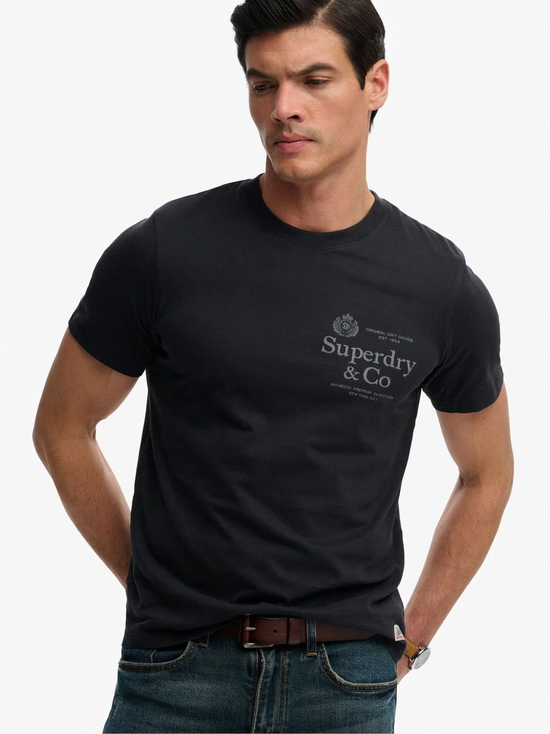 Футболка свободного кроя, 1954 Company Relaxed Superdry, черный