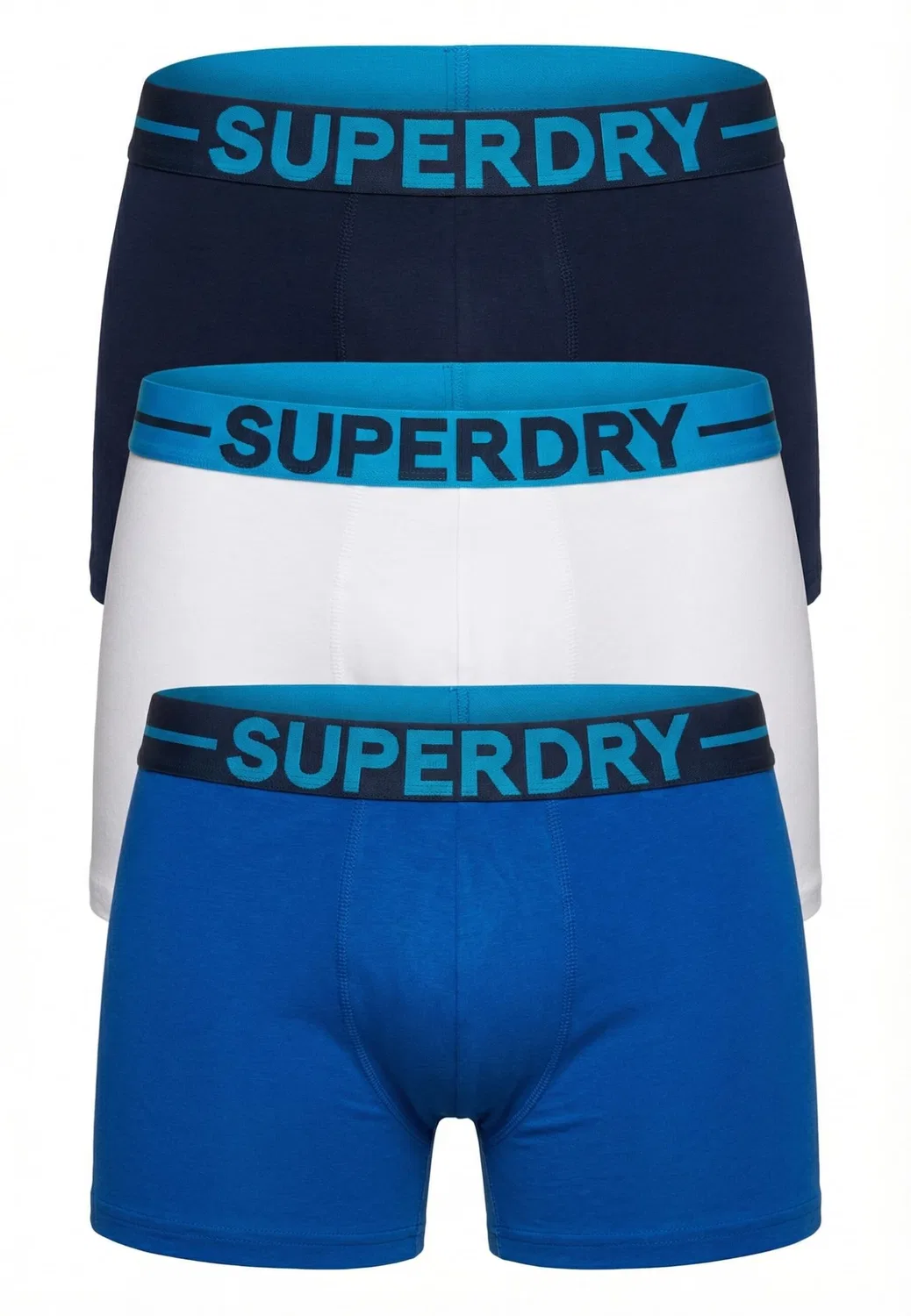 Мужские боксеры из 3 предметов Superdry, Navy/Blue/Optic