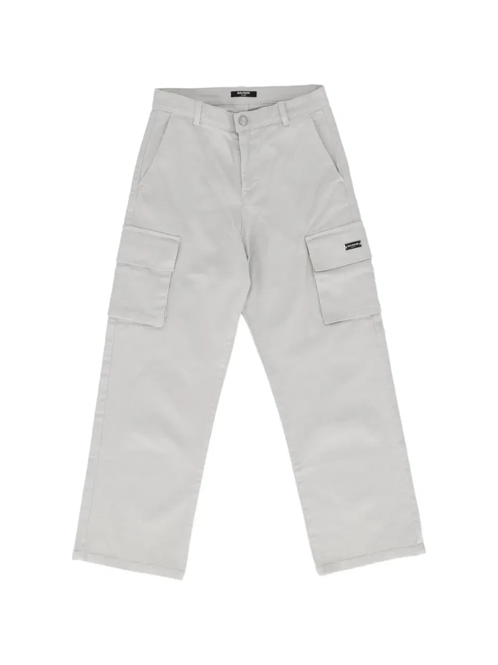Брюки-карго с логотипом Balmain Kids, серый