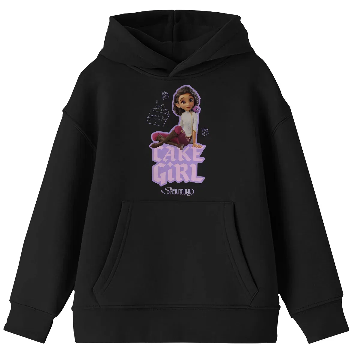 Детский лонгслив худи с принтом Elian Love Yourself Spellbound, Black