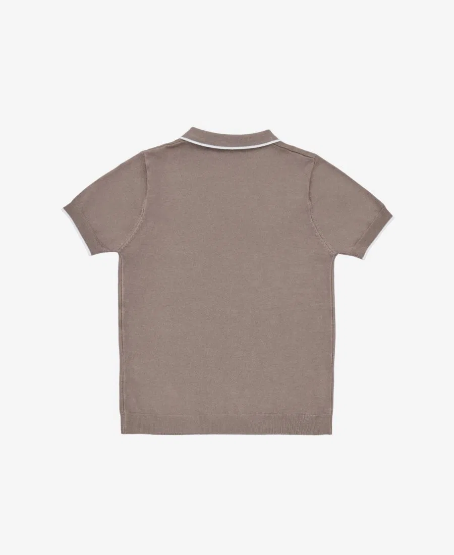 Детское поло для мальчиков с коротким рукавом Johnny Collar Short Sleeve Sweater Polo XRAY, Taupe — фото 2
