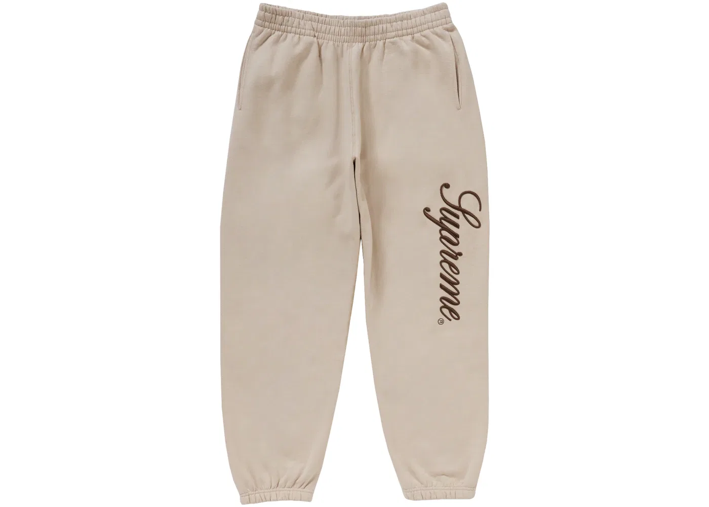 Мужские спортивные штаны с вышивкой Script Supreme, Stone