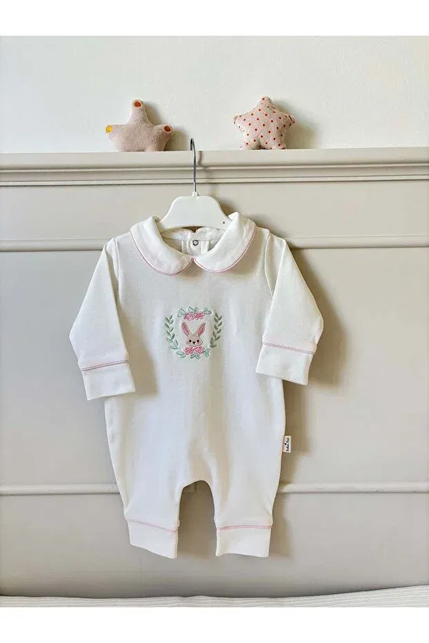 Детский комплект для новорожденных хлопковый Pink Rabbit Embroidery Babiesfirst, White — фото 3
