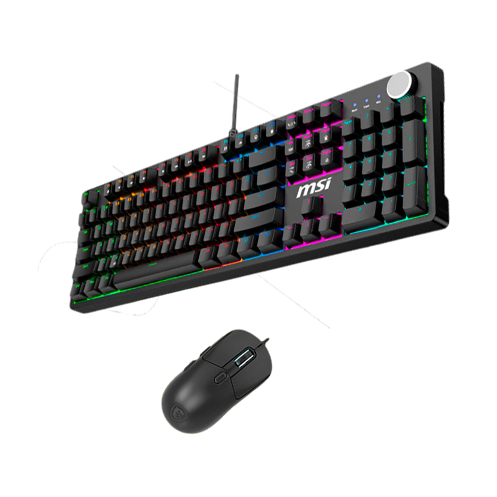 

Комплект периферии MSI FORGE GK320 BLUE SC + GM330 (клавиатура и мышь), черный, английская раскладка