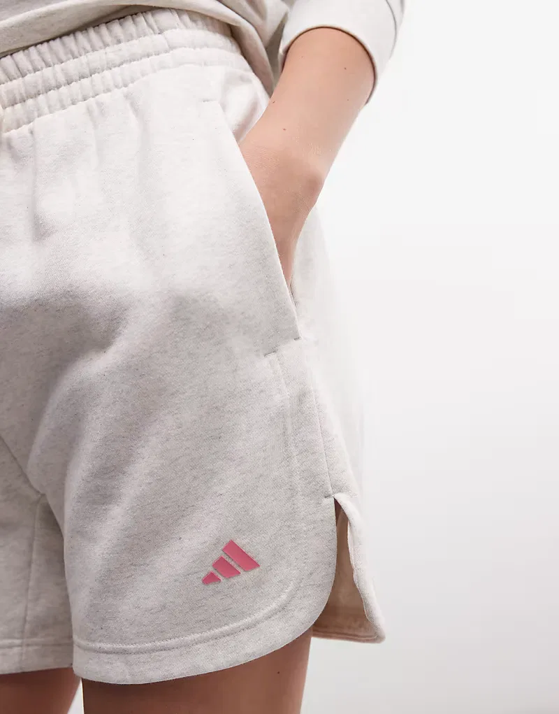 Шорты Adidas Performance Three Stripes Studios белого и, розовый — фото 2