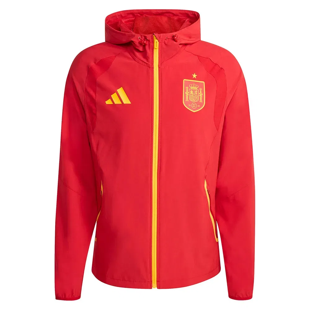 Мужская ветровка с принтом Spain Tiro Travel Windbreaker Adidas, Red