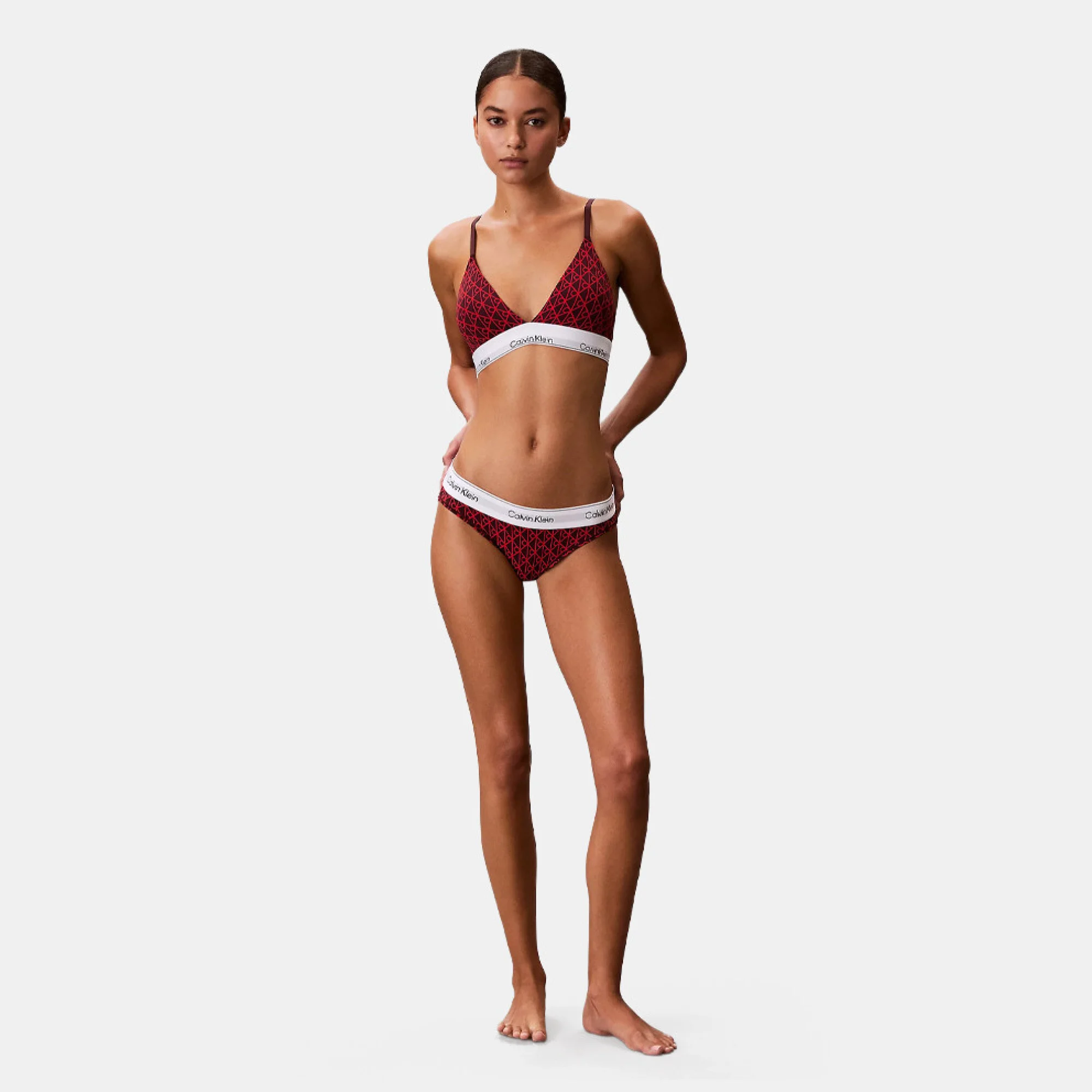 Бюстгальтер Calvin Klein Lightly Lined Triangle, темно-ягодный — фото 4