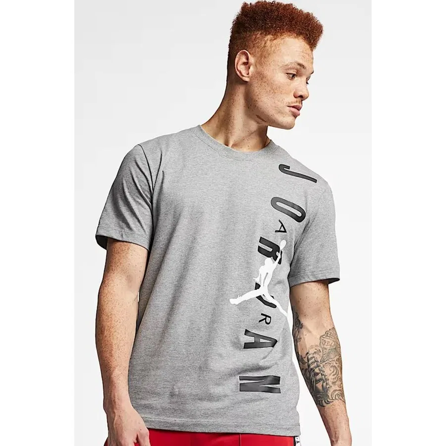 Футболка с коротким рукавом Jordan Jumpman Vertical Air Stretch Crew Nike, Серый
