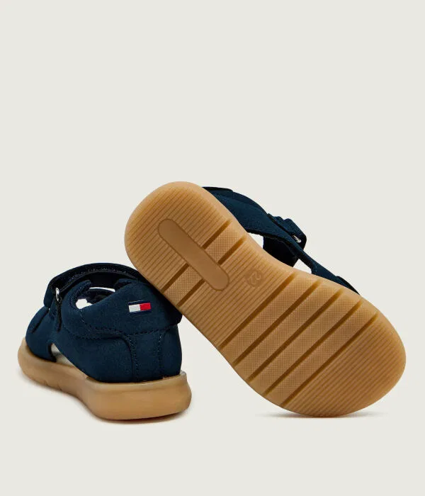 Детские сандалии для девочек из искусственной кожи Tommy Hilfiger, Blu Marino — фото 4