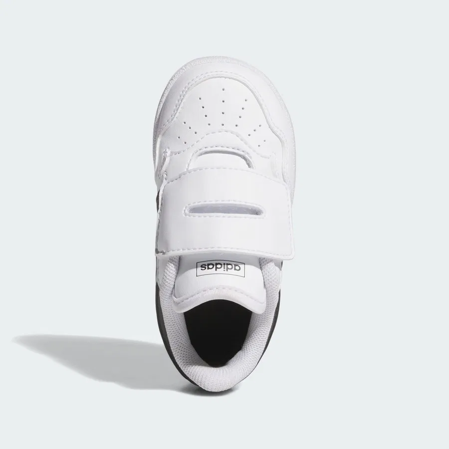 Детские кроссовки с верхом из искусственной кожи Hoops 4.0 adidas, Бело-черный — фото 4