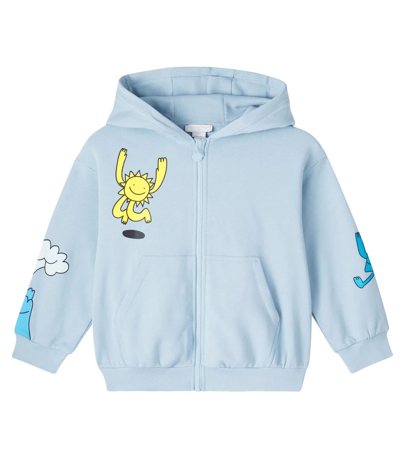 Худи хлопковое с принтом Stella Mccartney Kids, синий