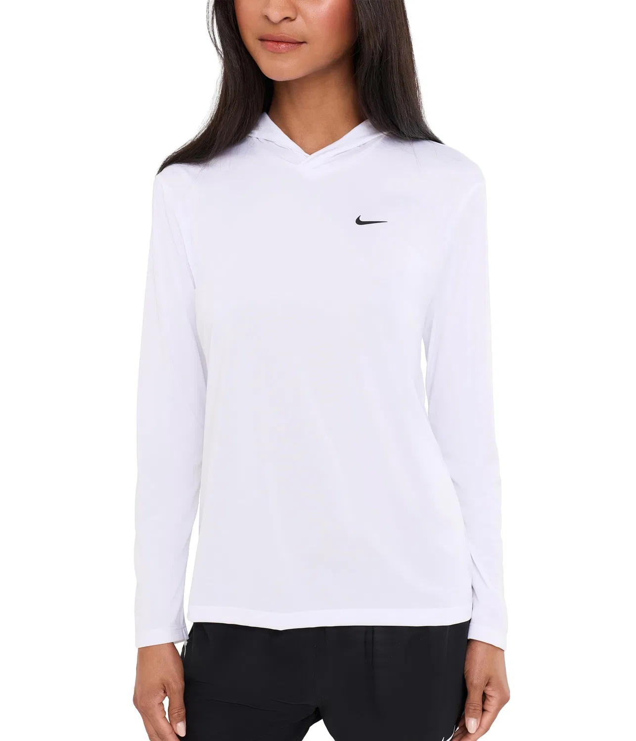 Футболка с длинными рукавами и капюшоном Hydroguard Nike, White