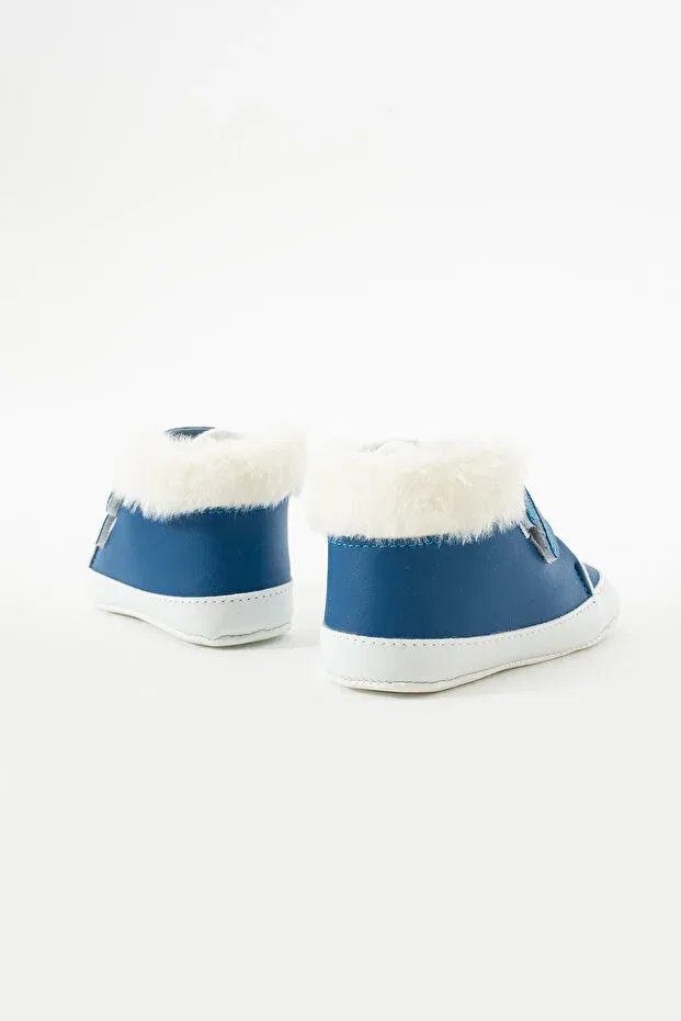Детские пинетки для новорожденных без каблука Yummy Kids, Blue — фото 4