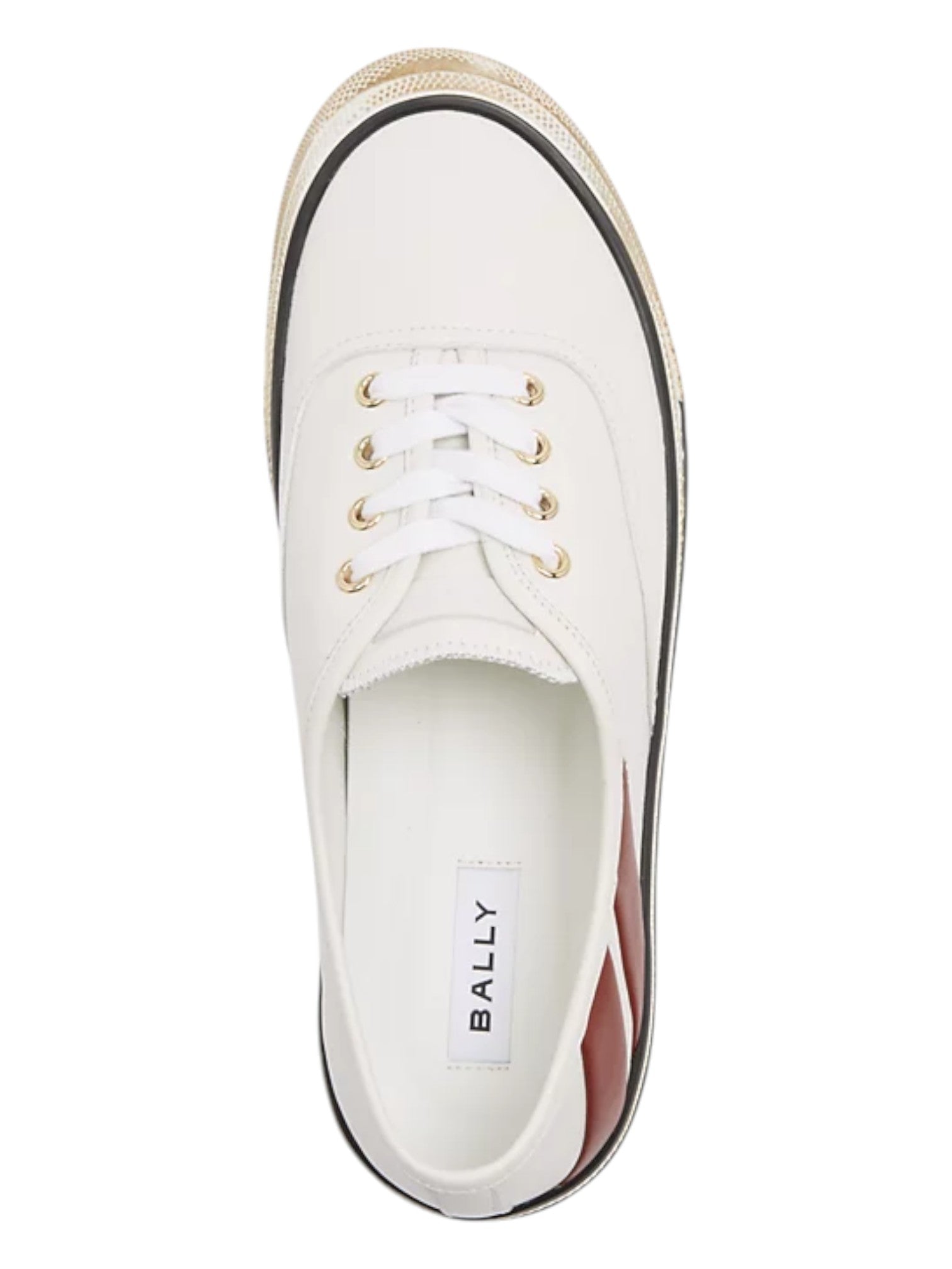 Bally Lyder 6305875 Мужские белые/красные кожаные кроссовки — фото 3