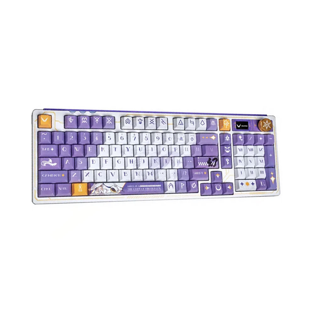 

Игровая беспроводная клавиатура Valkyrie VK99, Merlin, белый/фиолетовый, английская раскладка
