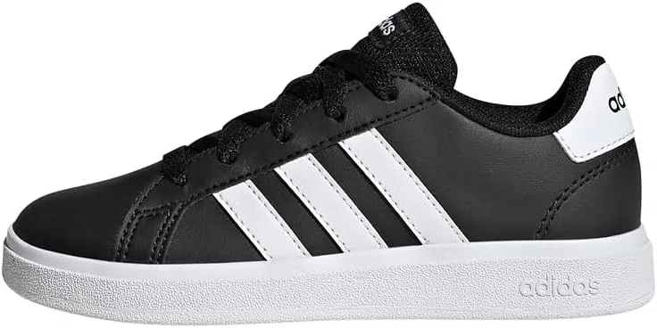 Детские кроссовки для мальчиков Grand Court K adidas, Core Black/White/Core Black