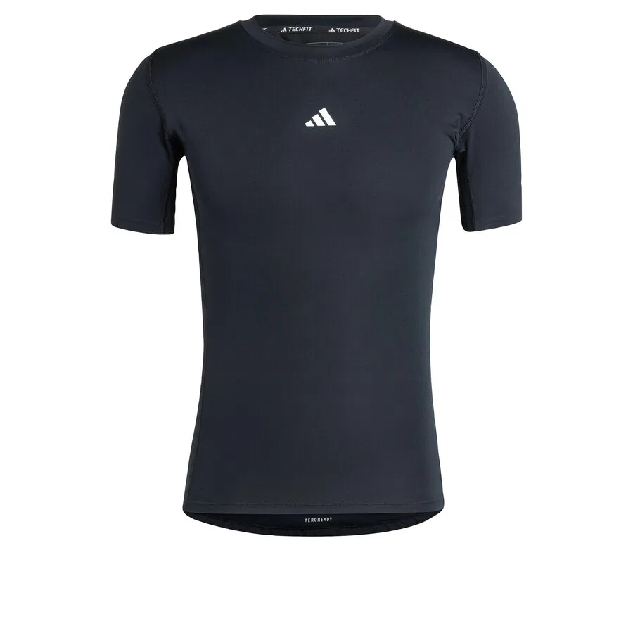 Спортивная футболка ADIDAS PERFORMANCE Performance Shirt 'Techfit Compression' черного цвета