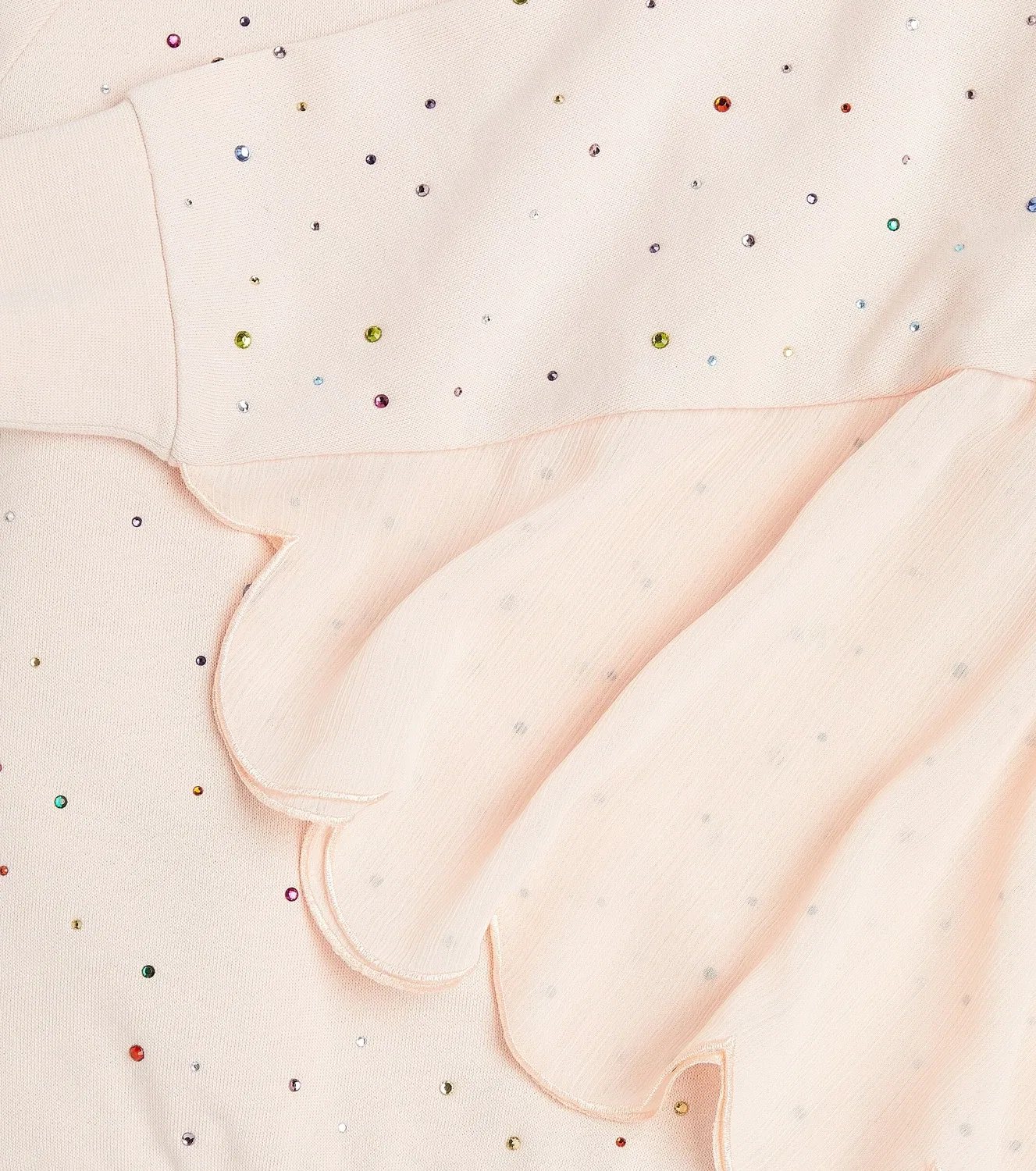 Хлопковая толстовка с декоративной отделкой Stella Mccartney Kids, красный — фото 3