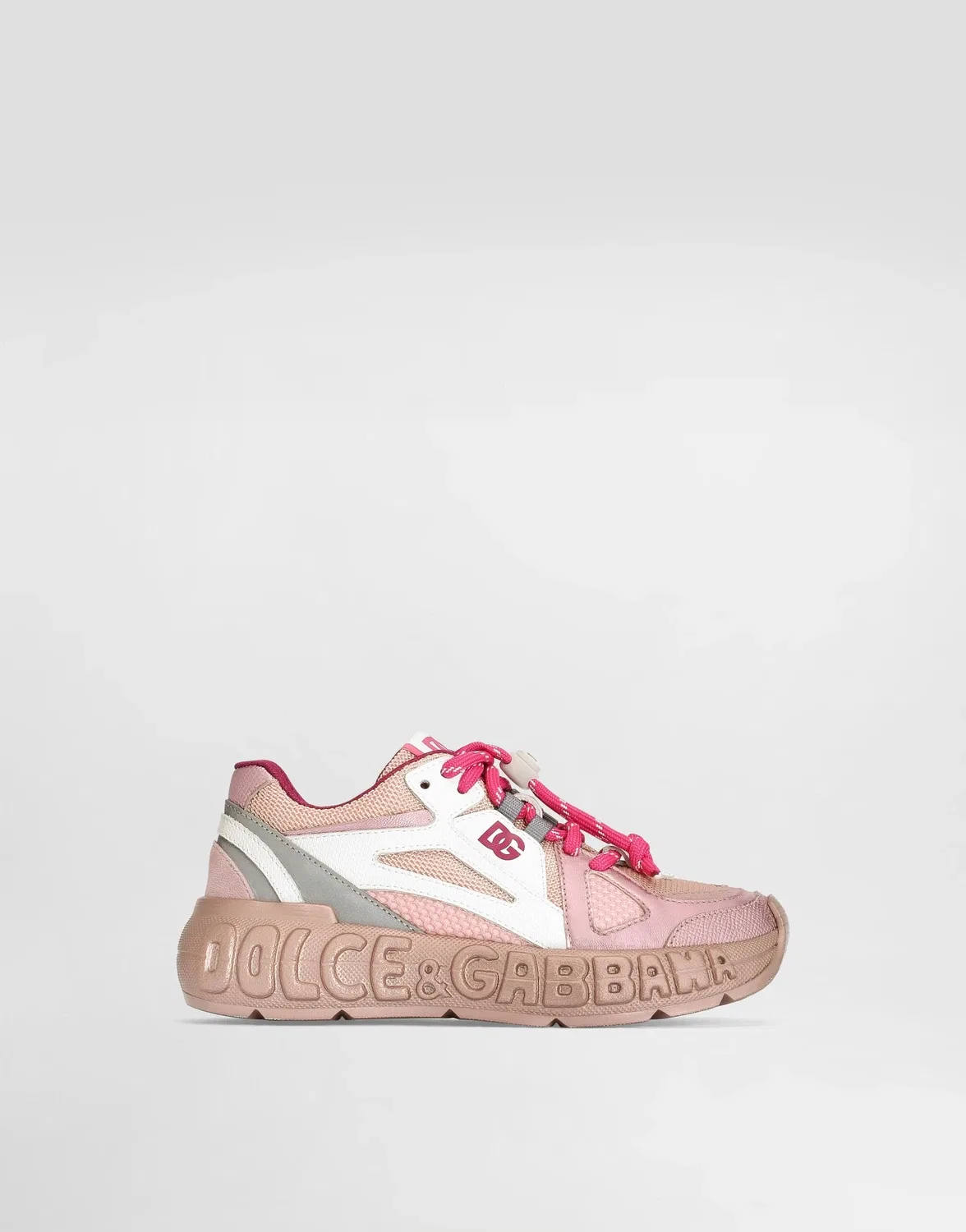 Кроссовки DG Bounce 12 из нейлона Dolce & Gabbana, розовый
