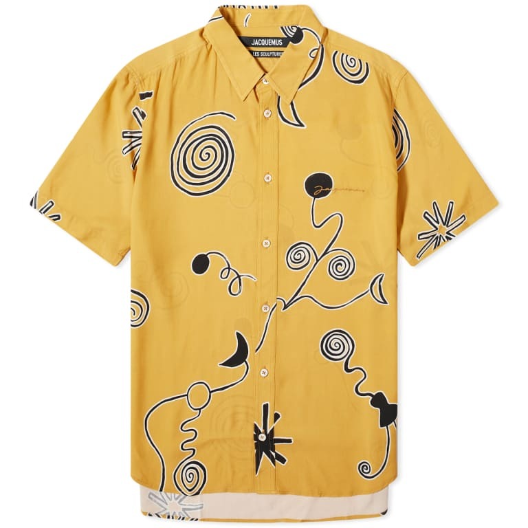 

Рубашка Jacquemus Melo Spiral Short Sleeve, желтый