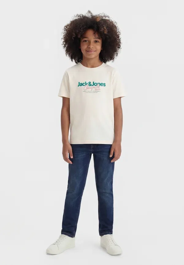 Набор из 3 футболок Jorcassis с принтом Jack & Jones Junior, белый/черный/синий