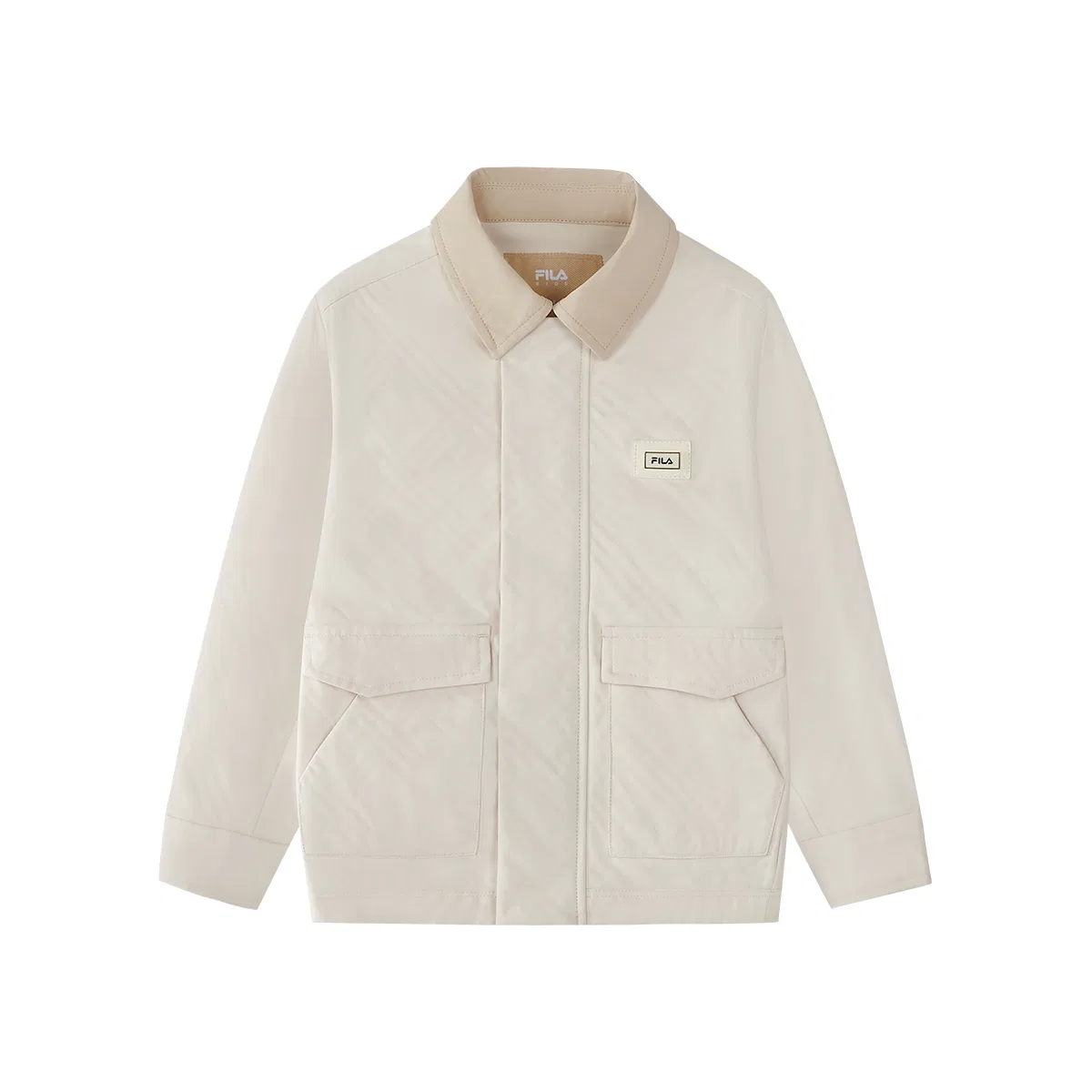Детская куртка с воротником-лацканом, немнущаяся, Lactose Color, FILA KIDS