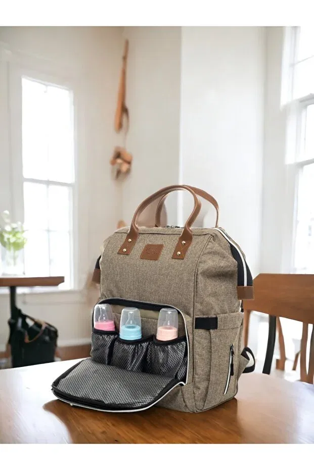 Детский комплект одежды для новорожденных полосатый Sahra, Beige-Laci — фото 2