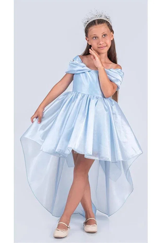 Детское вечернее платье для девочек шифоновое Prom / Bridesmaid Lily And Co, Blue — фото 2