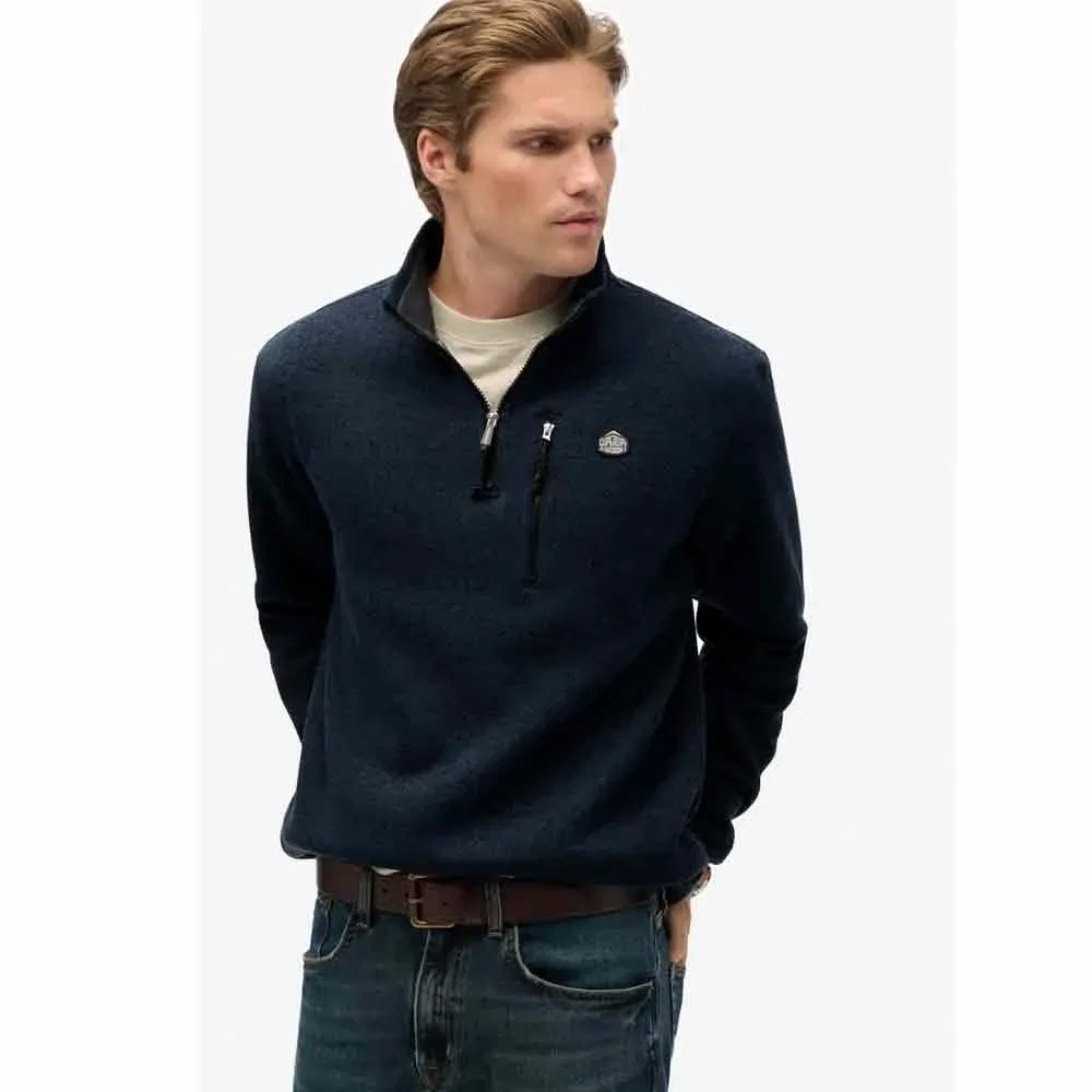 Свитшот с полузастежкой Storm Fleece Superdry, синий — фото 3