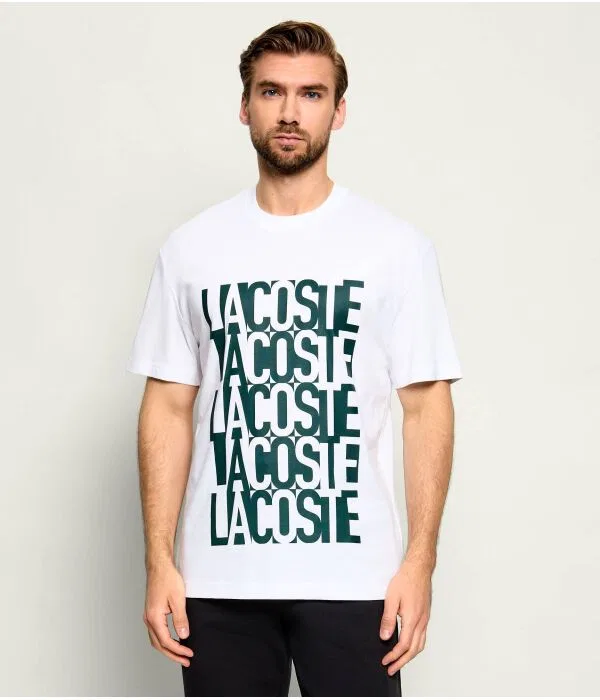 Футболка мужская Lacoste хлопок Regular Fit, белый